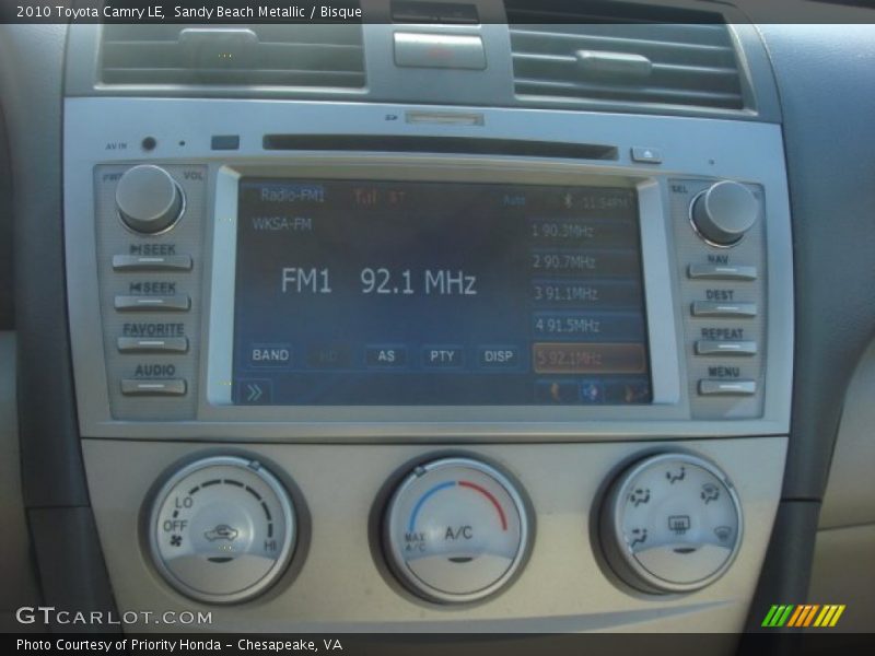 Sandy Beach Metallic / Bisque 2010 Toyota Camry LE