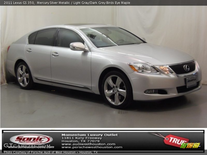 Mercury Silver Metallic / Light Gray/Dark Grey Birds Eye Maple 2011 Lexus GS 350