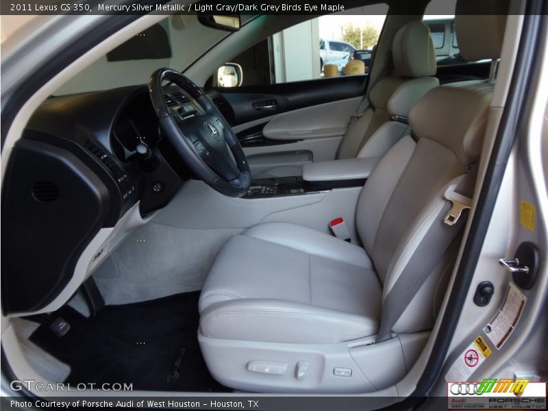 Mercury Silver Metallic / Light Gray/Dark Grey Birds Eye Maple 2011 Lexus GS 350