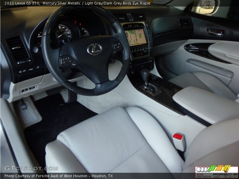 Mercury Silver Metallic / Light Gray/Dark Grey Birds Eye Maple 2011 Lexus GS 350