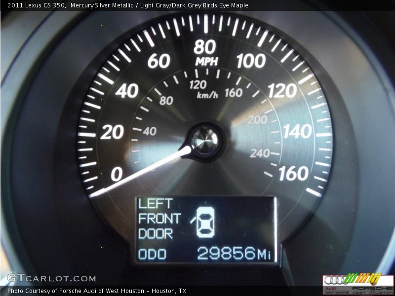 Mercury Silver Metallic / Light Gray/Dark Grey Birds Eye Maple 2011 Lexus GS 350