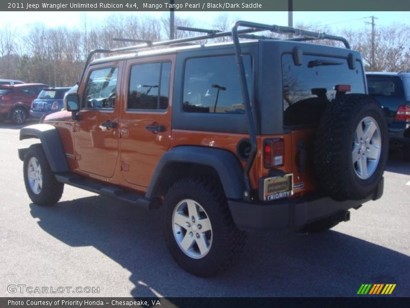Mango Tango Pearl / Black/Dark Saddle 2011 Jeep Wrangler Unlimited Rubicon 4x4