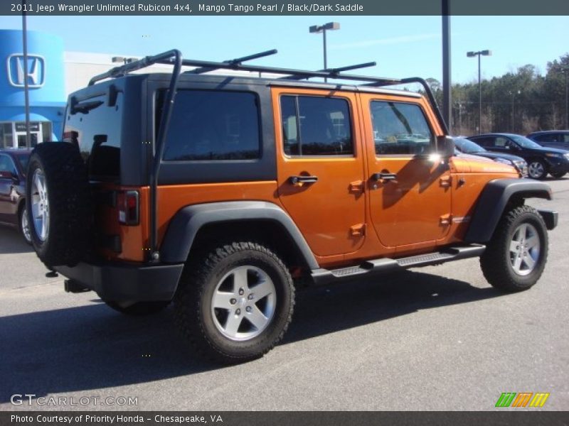 Mango Tango Pearl / Black/Dark Saddle 2011 Jeep Wrangler Unlimited Rubicon 4x4