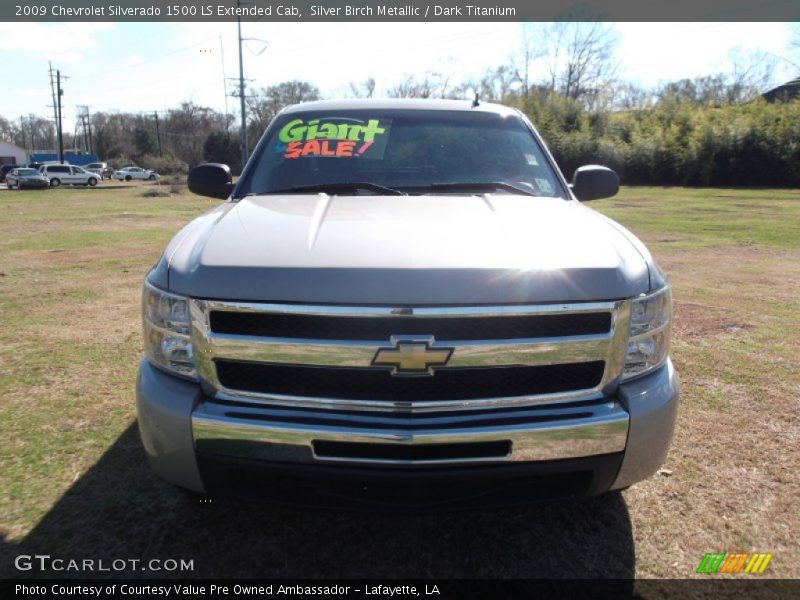 Silver Birch Metallic / Dark Titanium 2009 Chevrolet Silverado 1500 LS Extended Cab