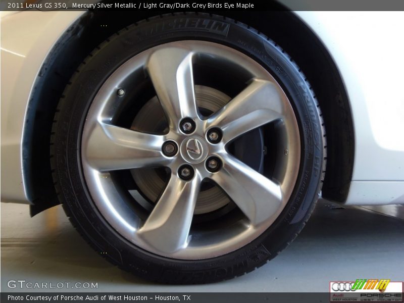 Mercury Silver Metallic / Light Gray/Dark Grey Birds Eye Maple 2011 Lexus GS 350