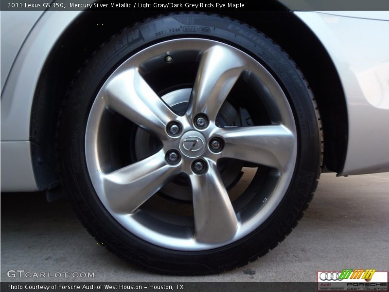 Mercury Silver Metallic / Light Gray/Dark Grey Birds Eye Maple 2011 Lexus GS 350