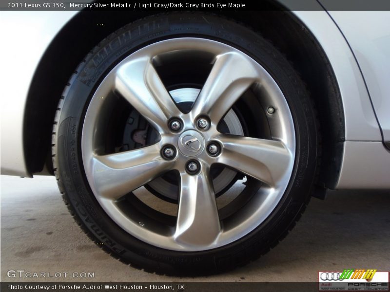 Mercury Silver Metallic / Light Gray/Dark Grey Birds Eye Maple 2011 Lexus GS 350