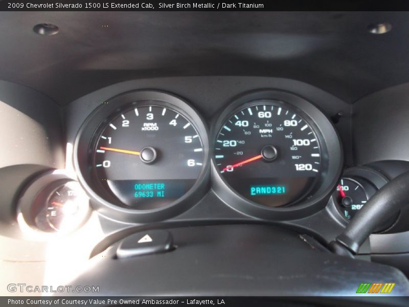 Silver Birch Metallic / Dark Titanium 2009 Chevrolet Silverado 1500 LS Extended Cab