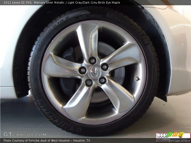 Mercury Silver Metallic / Light Gray/Dark Grey Birds Eye Maple 2011 Lexus GS 350