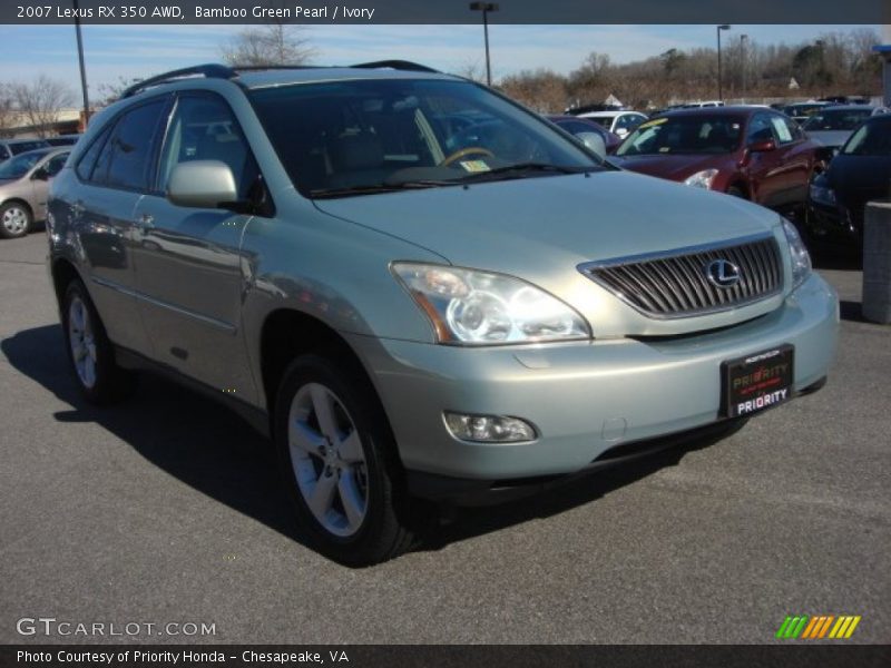 Bamboo Green Pearl / Ivory 2007 Lexus RX 350 AWD