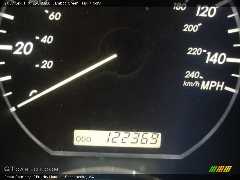Bamboo Green Pearl / Ivory 2007 Lexus RX 350 AWD