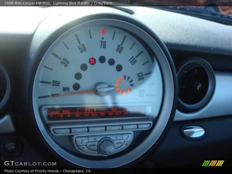 Lightning Blue Metallic / Grey/Black 2008 Mini Cooper Hardtop