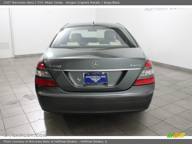 designo Graphite Metallic / Beige/Black 2007 Mercedes-Benz S 550 4Matic Sedan