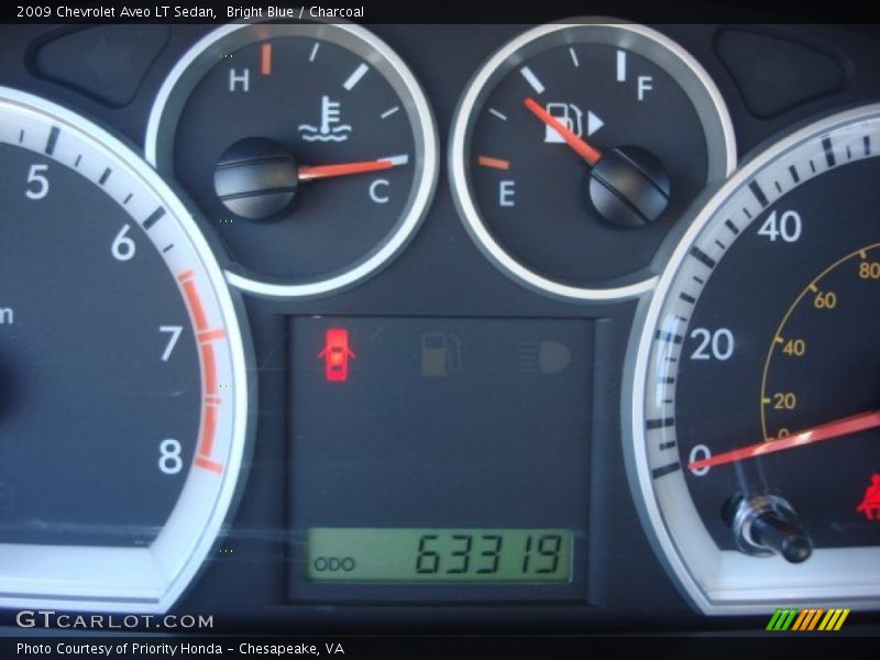 Bright Blue / Charcoal 2009 Chevrolet Aveo LT Sedan