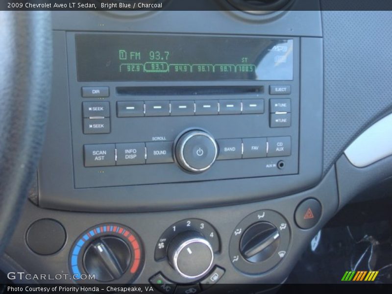 Bright Blue / Charcoal 2009 Chevrolet Aveo LT Sedan