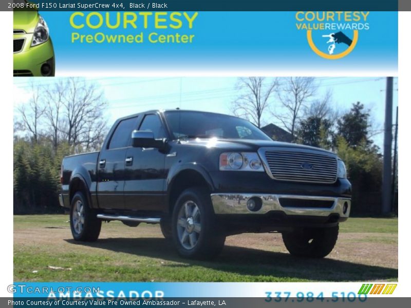 Black / Black 2008 Ford F150 Lariat SuperCrew 4x4