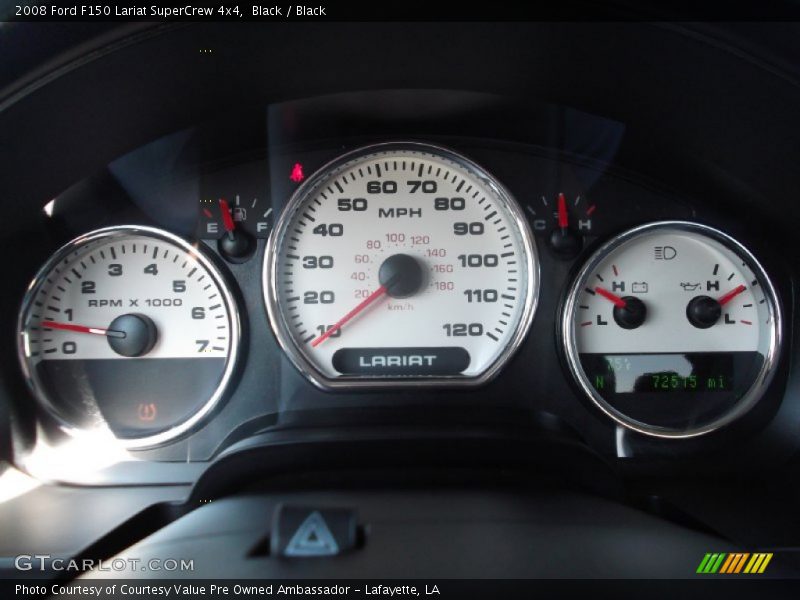 Black / Black 2008 Ford F150 Lariat SuperCrew 4x4