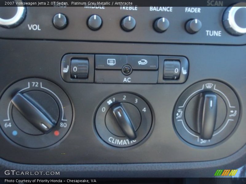 Controls of 2007 Jetta 2.0T Sedan