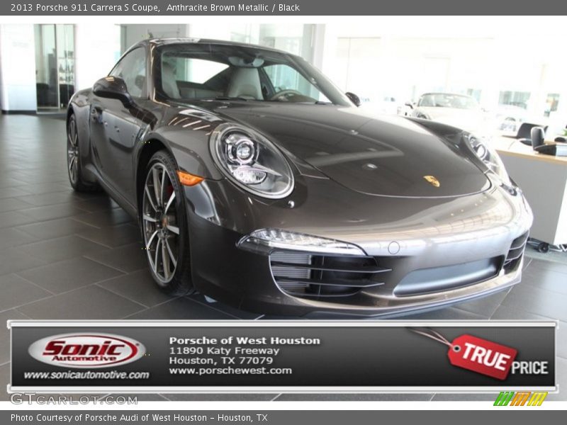 Anthracite Brown Metallic / Black 2013 Porsche 911 Carrera S Coupe