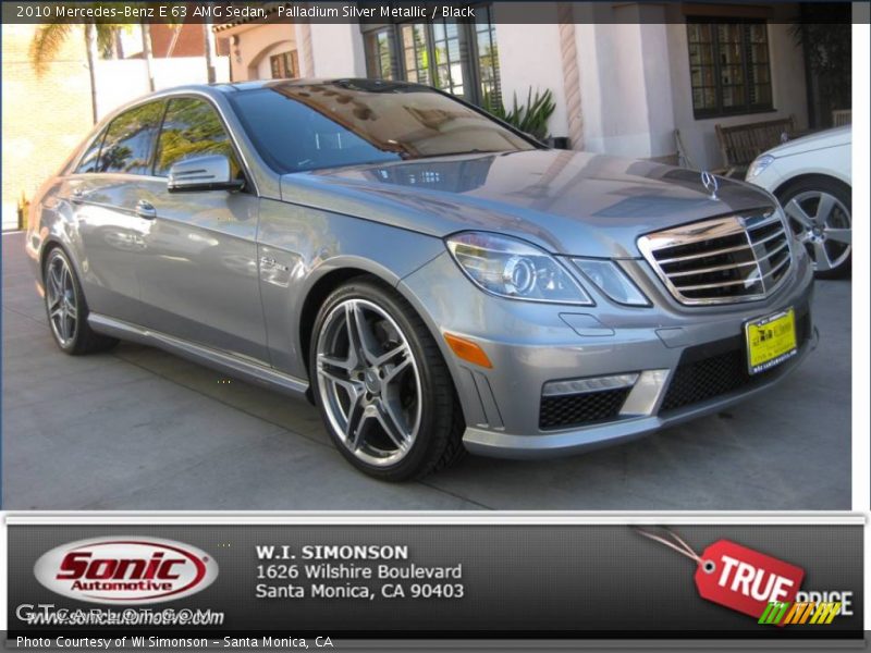 Palladium Silver Metallic / Black 2010 Mercedes-Benz E 63 AMG Sedan