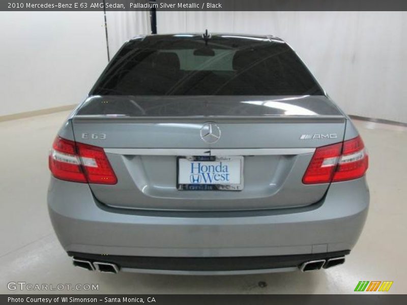 Palladium Silver Metallic / Black 2010 Mercedes-Benz E 63 AMG Sedan