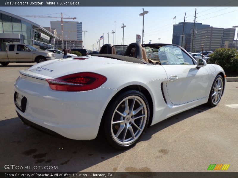 White / Luxor Beige 2013 Porsche Boxster