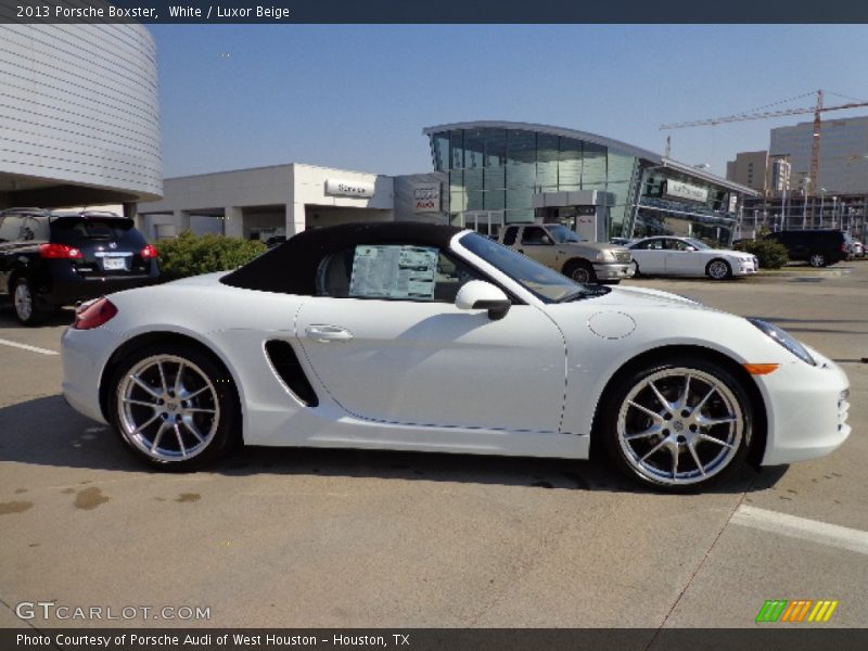 White / Luxor Beige 2013 Porsche Boxster