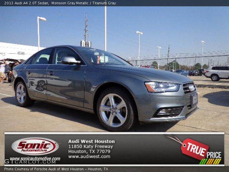 Monsoon Gray Metallic / Titanium Gray 2013 Audi A4 2.0T Sedan