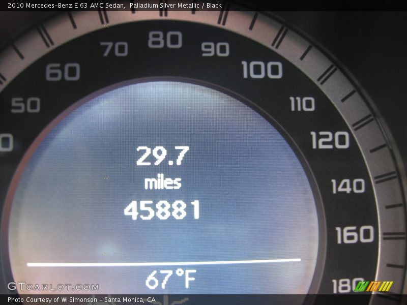 Palladium Silver Metallic / Black 2010 Mercedes-Benz E 63 AMG Sedan