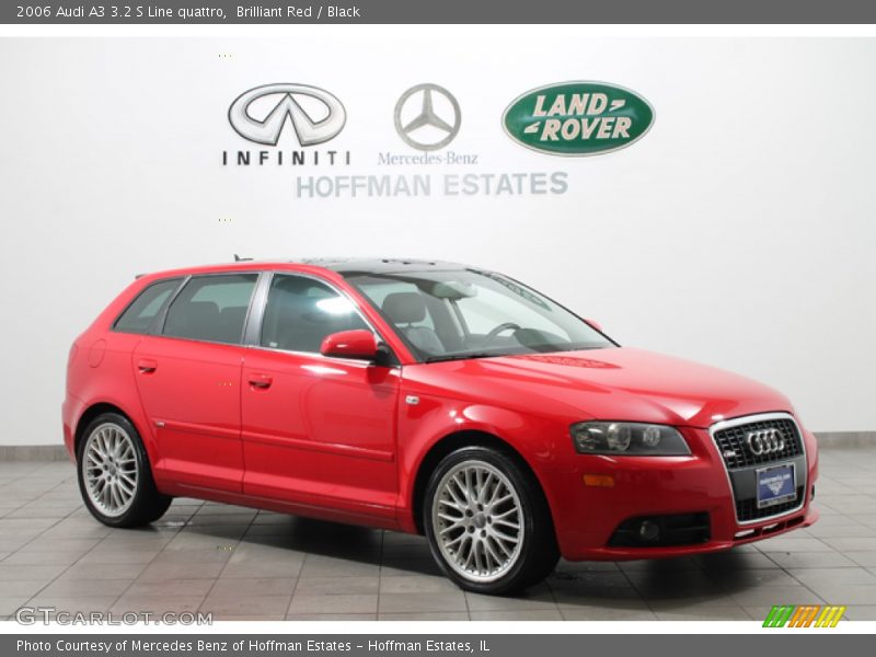 Brilliant Red / Black 2006 Audi A3 3.2 S Line quattro