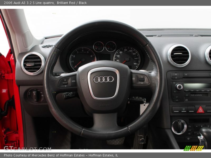 Brilliant Red / Black 2006 Audi A3 3.2 S Line quattro