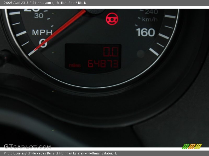 Brilliant Red / Black 2006 Audi A3 3.2 S Line quattro