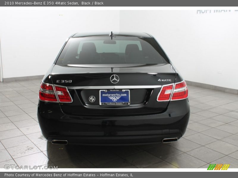 Black / Black 2010 Mercedes-Benz E 350 4Matic Sedan