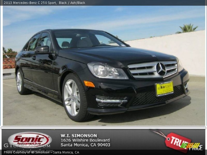 Black / Ash/Black 2013 Mercedes-Benz C 250 Sport