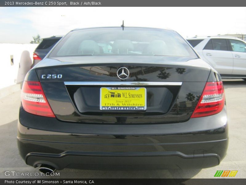 Black / Ash/Black 2013 Mercedes-Benz C 250 Sport