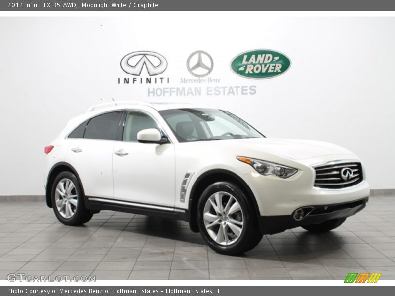 Moonlight White / Graphite 2012 Infiniti FX 35 AWD