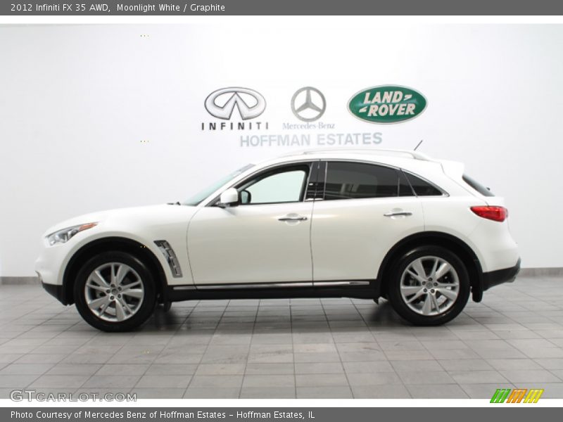 Moonlight White / Graphite 2012 Infiniti FX 35 AWD