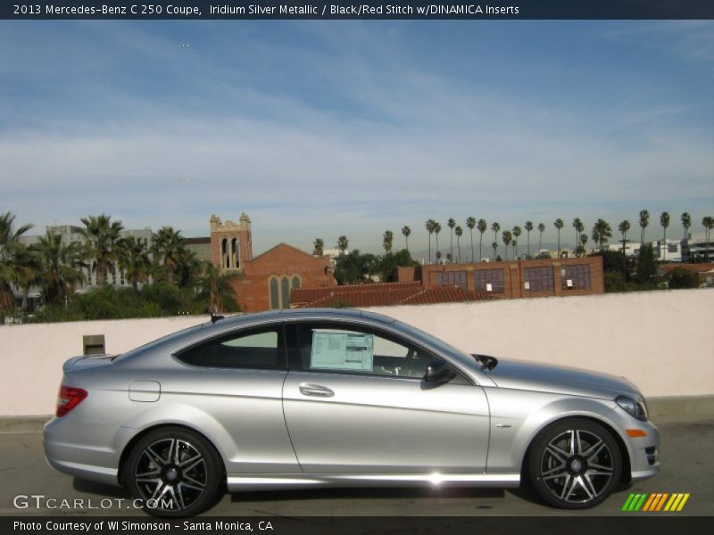 Iridium Silver Metallic / Black/Red Stitch w/DINAMICA Inserts 2013 Mercedes-Benz C 250 Coupe