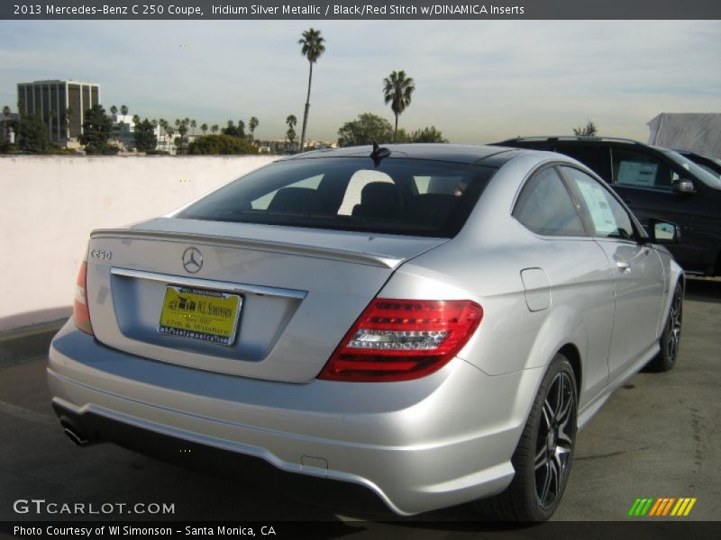 Iridium Silver Metallic / Black/Red Stitch w/DINAMICA Inserts 2013 Mercedes-Benz C 250 Coupe