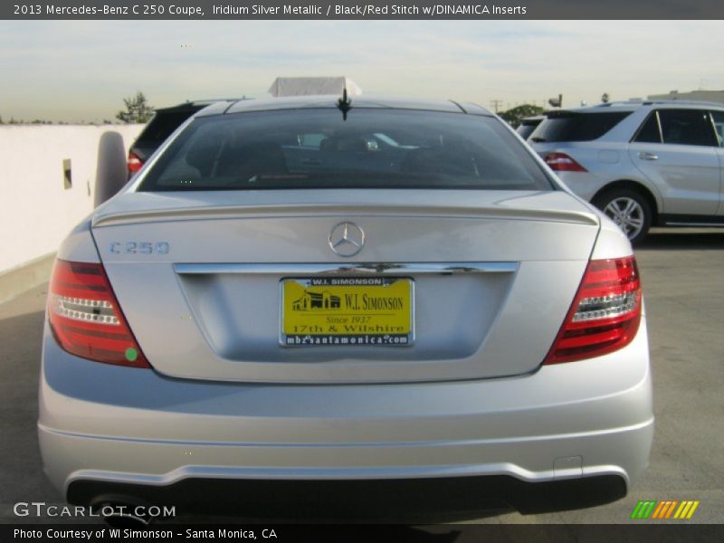 Iridium Silver Metallic / Black/Red Stitch w/DINAMICA Inserts 2013 Mercedes-Benz C 250 Coupe