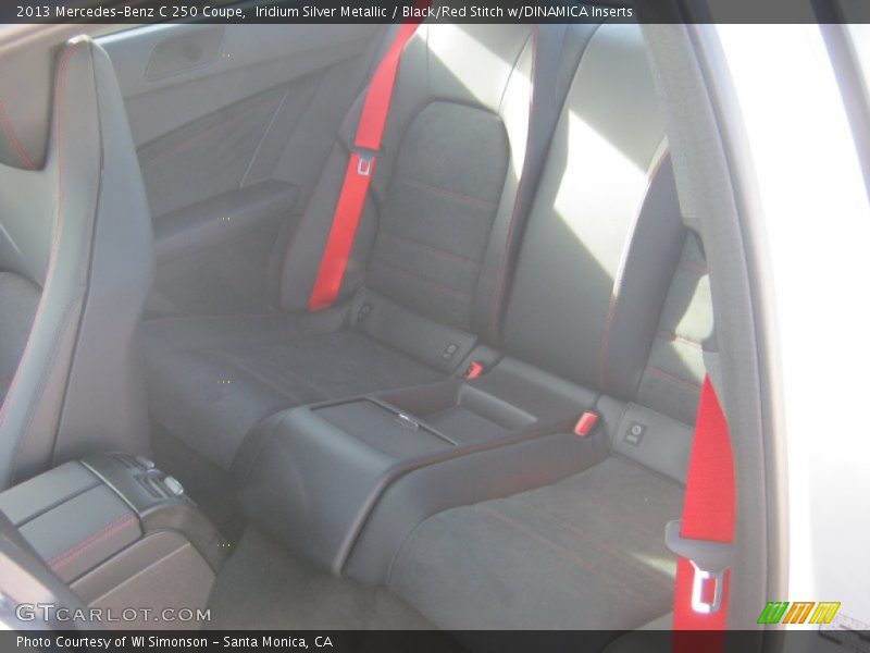 Iridium Silver Metallic / Black/Red Stitch w/DINAMICA Inserts 2013 Mercedes-Benz C 250 Coupe