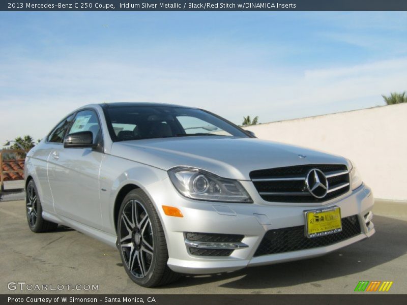 Iridium Silver Metallic / Black/Red Stitch w/DINAMICA Inserts 2013 Mercedes-Benz C 250 Coupe
