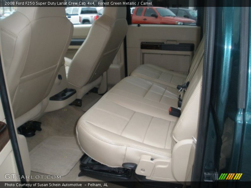 Forest Green Metallic / Camel 2008 Ford F250 Super Duty Lariat Crew Cab 4x4