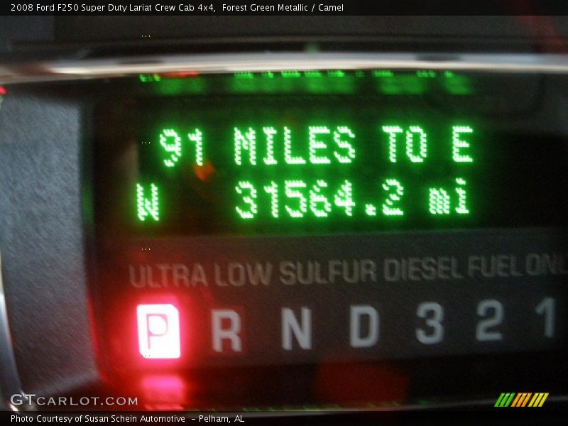 Forest Green Metallic / Camel 2008 Ford F250 Super Duty Lariat Crew Cab 4x4