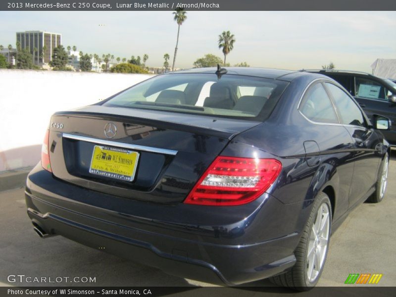Lunar Blue Metallic / Almond/Mocha 2013 Mercedes-Benz C 250 Coupe