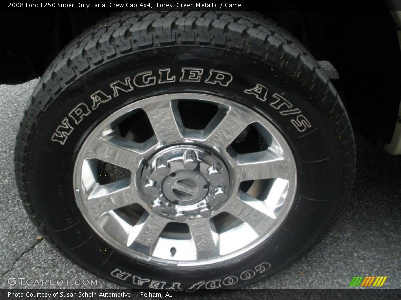 Forest Green Metallic / Camel 2008 Ford F250 Super Duty Lariat Crew Cab 4x4