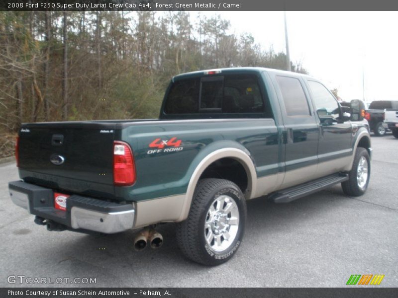 Forest Green Metallic / Camel 2008 Ford F250 Super Duty Lariat Crew Cab 4x4