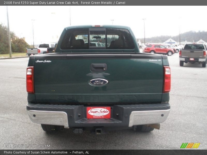 Forest Green Metallic / Camel 2008 Ford F250 Super Duty Lariat Crew Cab 4x4