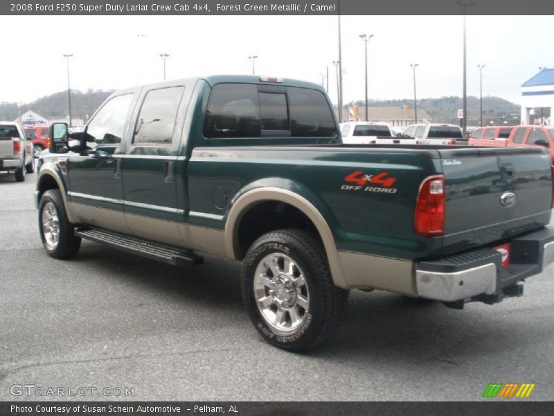 Forest Green Metallic / Camel 2008 Ford F250 Super Duty Lariat Crew Cab 4x4