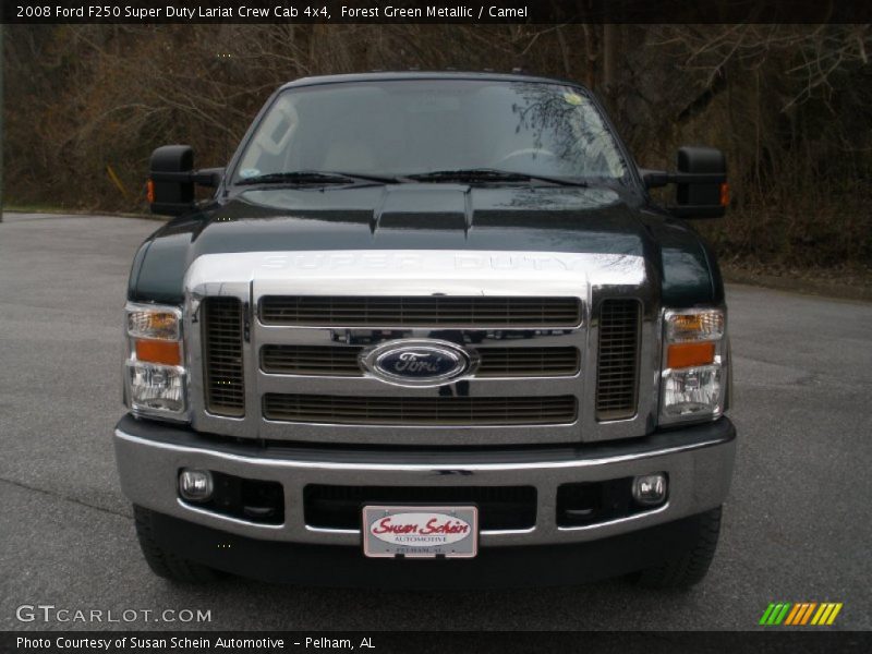 Forest Green Metallic / Camel 2008 Ford F250 Super Duty Lariat Crew Cab 4x4